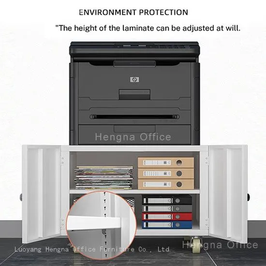 Lockable Printer Cabinet With Shelves | Steel Base for Printers | Office Storage Furniture for Commercial Offices