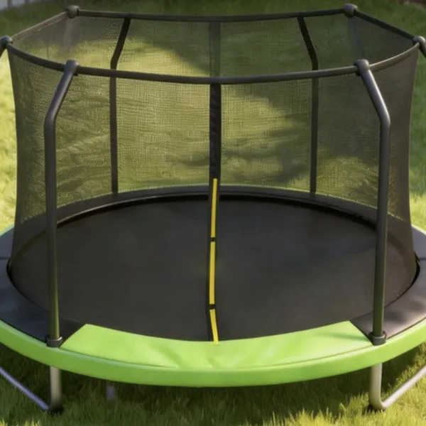 Wall-Mounted Trampoline Shoe Storage, 4 Layers, 30kg Capacity, Galvanized Steel, 60cm Width