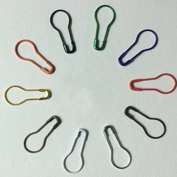 Gourd Safety Pins Rust‑Proof Brass & Stainless Steel Calabash Pins Pass Needle Detector 22mm Garment Sewing Safety Pins For Clothing Craft Decoration