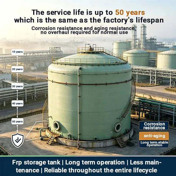 Food Industry FRP Syrup Storage Tank Sanitary Grade Fiberglass Liquid Tank