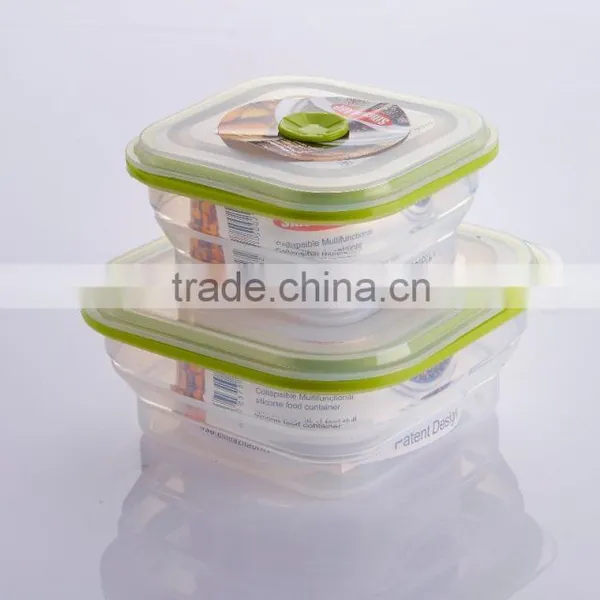 1000ml Square Collapsible Silicone Food Container photo-3