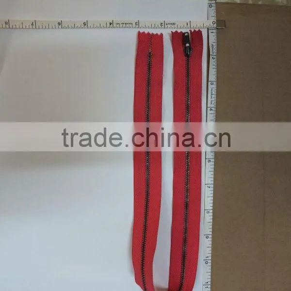 21" #3 Close End Brass Teeth Zippers FUSCHIA PEACH COLOR