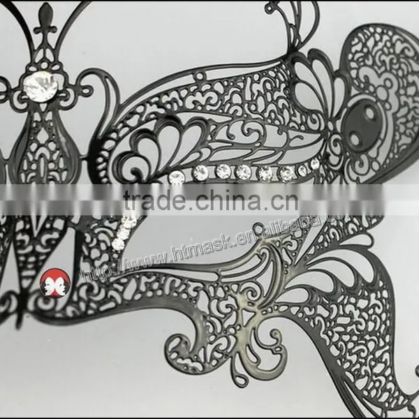 Animals Mask Party Carnival Venice Mask Exotic Black Metal Mardi Gras Laser Cut Venetian Masquerade Cosplay Mask photo-3