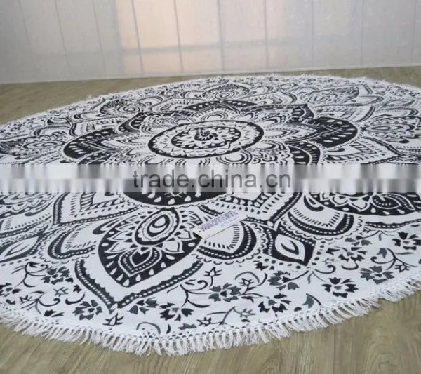 Microfibre Beach Towel Circular Mandala Throw Hippie Gypsy Round Towels photo-6