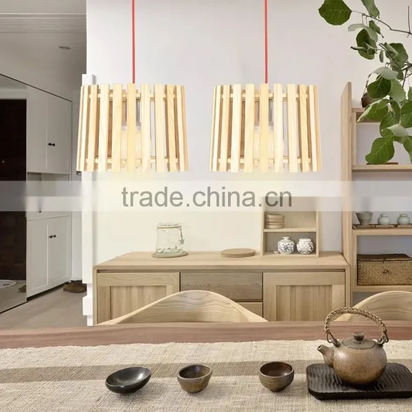 Wooden LED Pendant Light JK-8005B-06 Hanging Pendant Lamp Wooden Modern Style photo-2