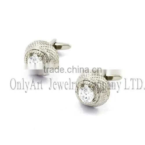 CZ Pave Setting Cufflinks Custom Design 925 Sterling Sliver Cufflinks photo-3