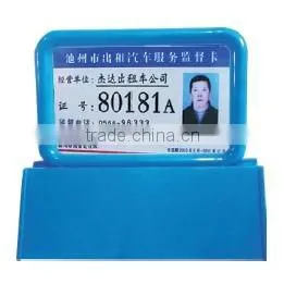 Colorful abs plastic bus taxi driver service card