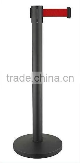 Black Polished Stanchion for Airport and Crowd Control