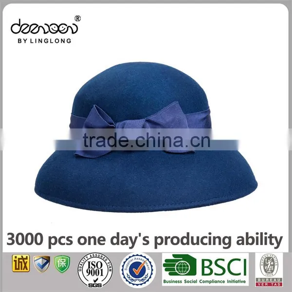 Royal Cloche Hat Wholesale Women Wool Felt Hat photo-5