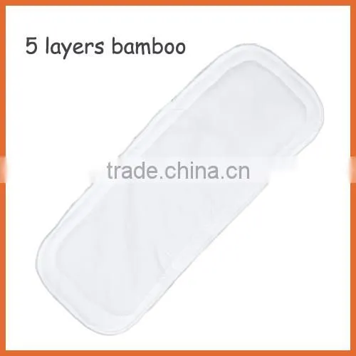 Organic Bamboo Cotton Insert For Baby Cloth Diaper photo-2
