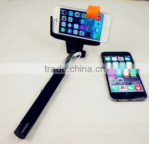 Cable Control Selfie Stick With Foldable Holder for Smartphone,OEM Design Welcomed