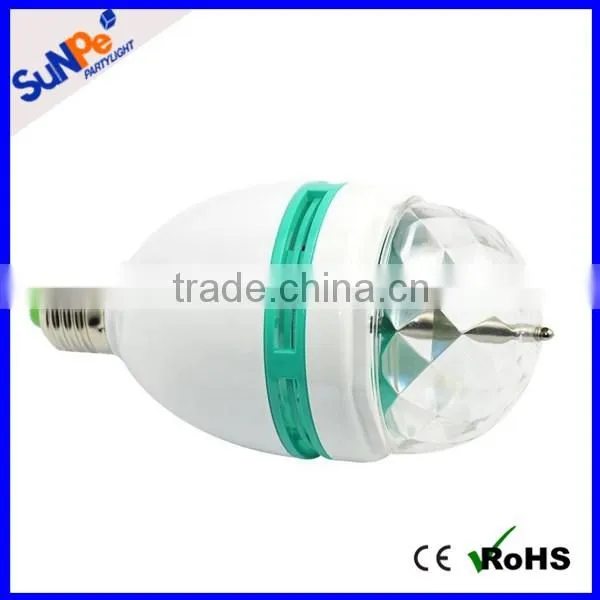 12V OEM E27 White Self-Rotating LED Disco Light Bulb For Home Party Light Night photo-5