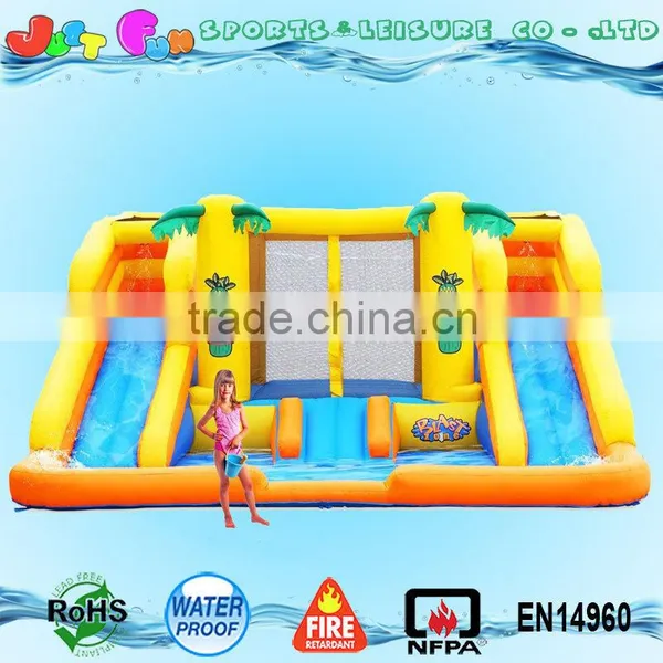 2 Lines Inflatable Water Slide for Kids With Big Pool Supplier's Choice photo-2