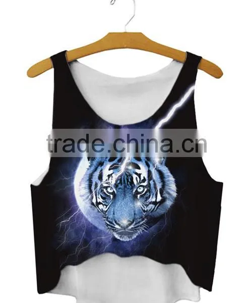 Wholesale New Fashion Girls Plain Cotton Crop Tops For Ladies photo-2
