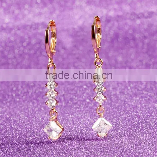 Cubic Zircon Ladies Jewelry Chain Design Earring photo-3