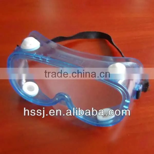 2016 Transparent Safety Goggles 1.3mm PVC Lens Surgical Safety Goggles With Headband Anti-fog Safety Goggles Manufacturing photo-4