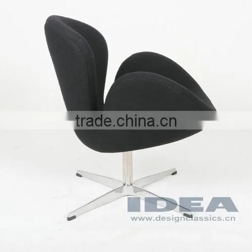 Replica Arne Jocabsen Swan Chair - Black Fabric photo-3