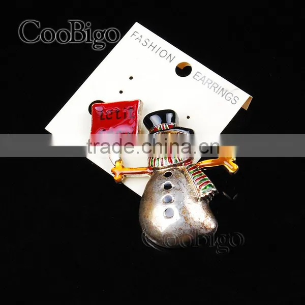 Charming Black Hat Cool Snowman Pin Brooch Christmas Party Gift Promotion Apparel Accessories photo-3