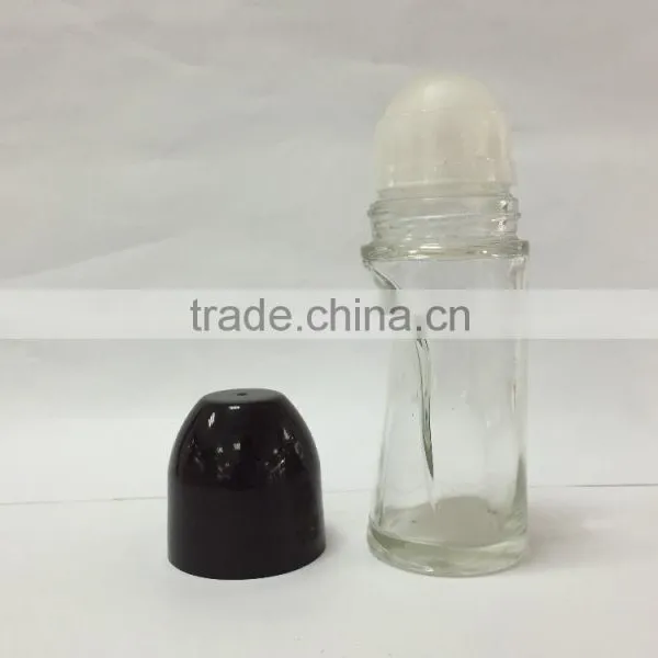 50ML Clear Glass Roll on Bottle With Plastic Ball photo-2