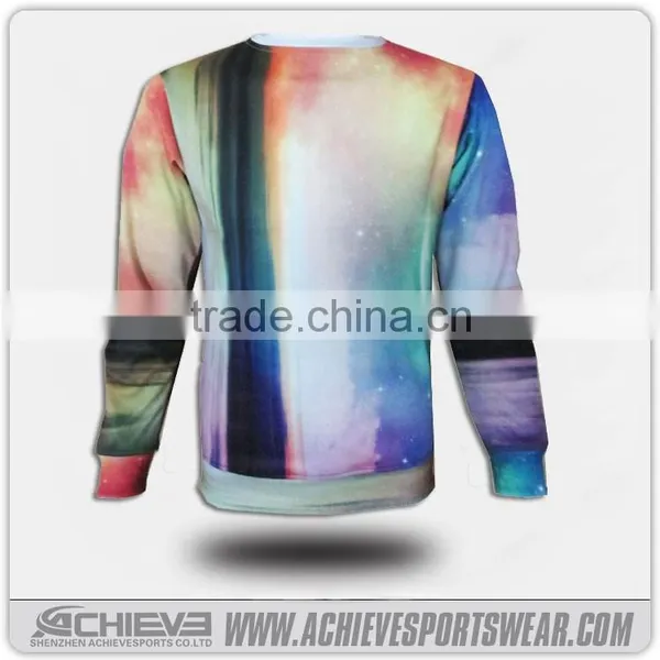 Fashion Crewneck Sweatshirt, Mens Polyester Fleece Sweatshirt photo-5