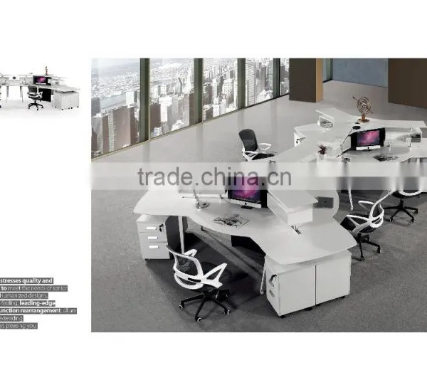 T Shape Melamine Laminated Luxury Open Space Market Double Workstation Desk photo-6