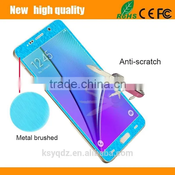 2.5D Titanium Alloy Brushed Metal Tempered Glass Screen Protector Guard for SONY Z2 photo-5