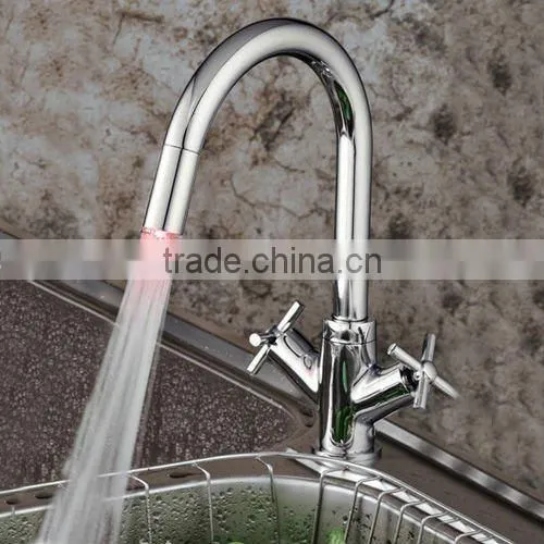 Single Handle Brass Led Kitchen Faucet