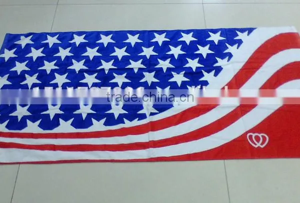 2015 Super Fashion Customized Star Printed Flag Beach Towel photo-2