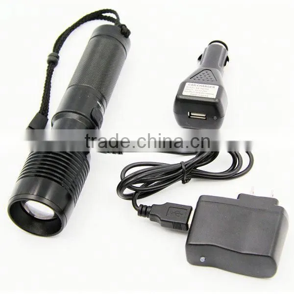 6618 IPhone 4s /5 Power Bank Charger USB Rechargeable High Power XML T6 Led Power Bank Flashlight photo-6