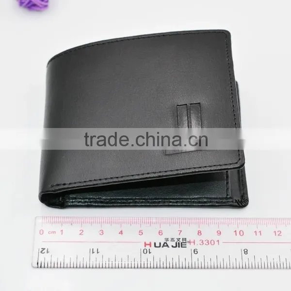 Euorpe Style Hot Stamped Black Authentic Leather Wallet Men Wallet photo-5