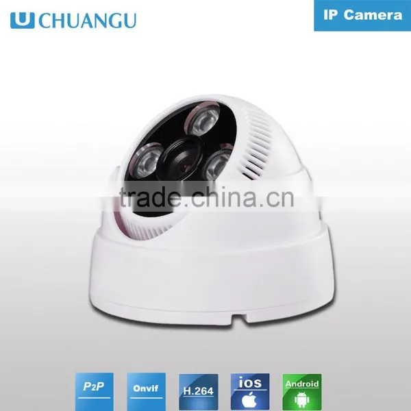Plastic Indoor Dome 1.0mp Dome ip Camera 3pcs Array ir Led POE Optional photo-2