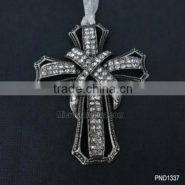 71*92mm Goldplated Fashion Wholesale Rhinestone Cross Pendant photo-6