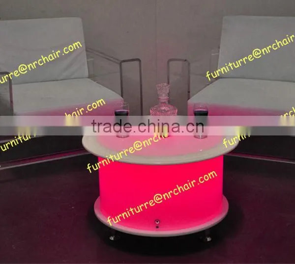 Rechargeable LED Acrylic RGB Glow Coffee Table photo-2