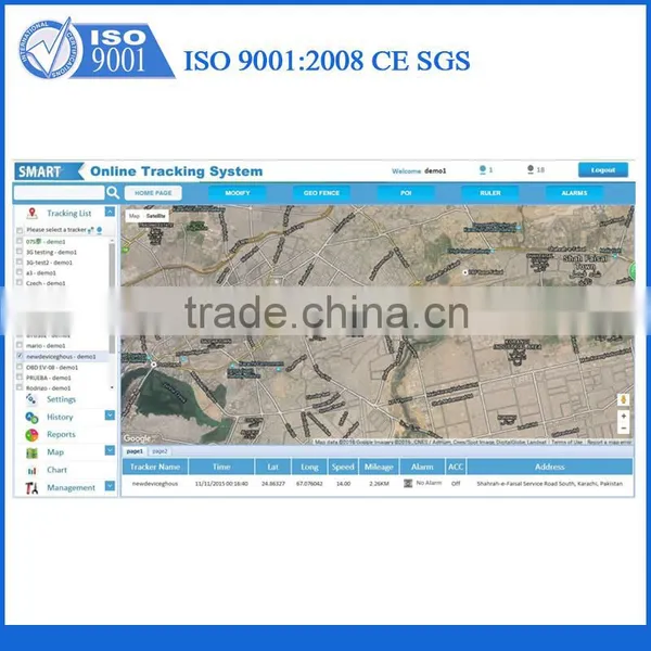 Google Maps Gps Car Tracking System for Fleet Management