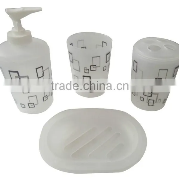 Colourful 4pcs Plastic Bathroom Set China photo-6