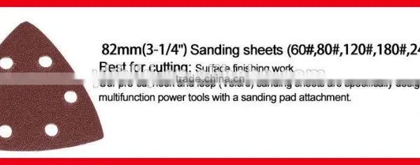 Triangular Oscillating Sander Aluminium Oxide Sanding Paper With Hole photo-2