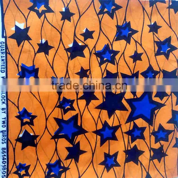 Cheap Whole Sale Wax Prints With Starry Sky for Dress