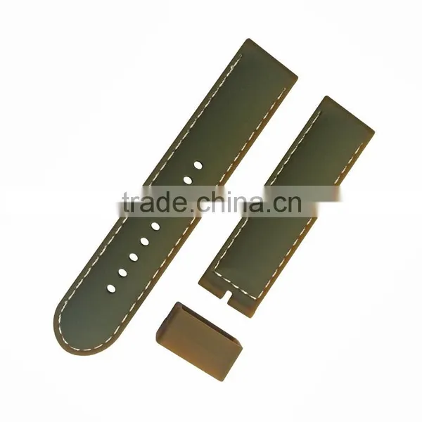 High Quality 22mm Watch Silicone Rubber Band With Stitching photo-4