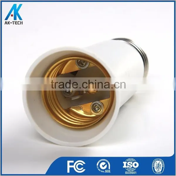 Plastic Lamp Base E27 E14 to E27 Light Bulb Socket Extension Adapter photo-3
