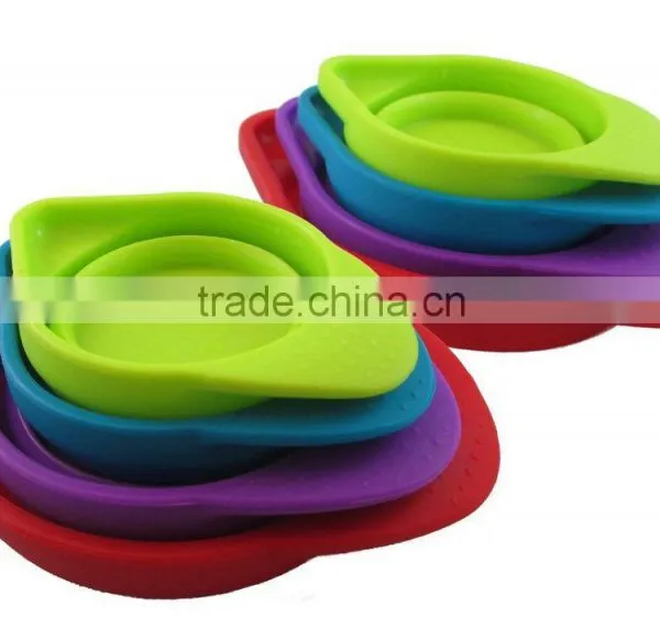 Candy Color 4pcs/set 60-250ml Food Thickening Silicone Measuring Spoons photo-3