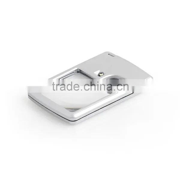 Bijia 2015 High Quality Mini Card Shape Glass Reading Magnifier 3X 6X Magnifier With Led Light photo-2