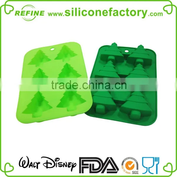 Christmas Promotional Gifts 6 Cavaties Silicone Bakeware in Tree Shape photo-3