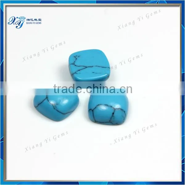 Nicely Polished Synthetic Turquoise 9x9mm Square Shape Turquoise Square Cabochon Aqua Blue Loose Gemstone Wholesale