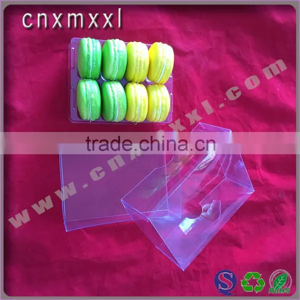 8 Pcs Customized Macaron Box Clear Plastic Printed With PET Inner Trays Food Industrial Use and Grade Plastic Type 5 Macaron photo-5