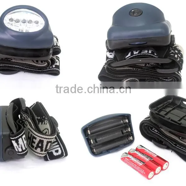 Super Bright 5LED Headlight Camping Headlamp Outdoor Hiking 3+2 Red LED Head Torch photo-2