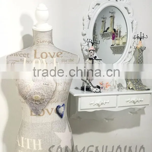 Heart and Button Printing Elastic Fabric Female Mannequin photo-2