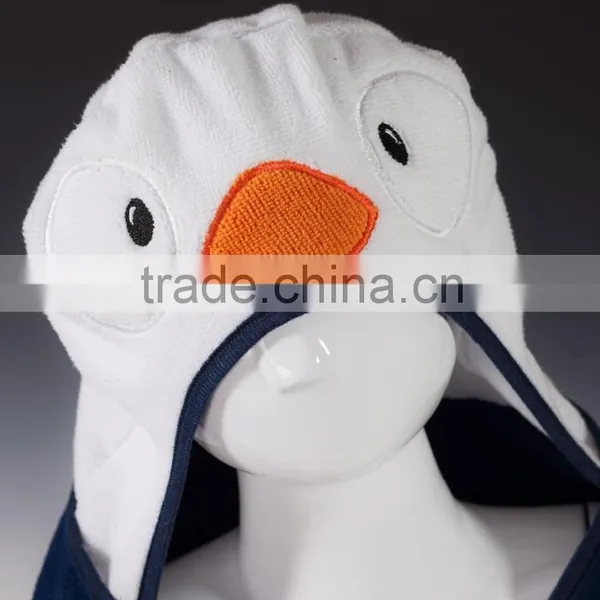 Dark Blue Yellow Duck Kids Animal Bathrobe photo-4