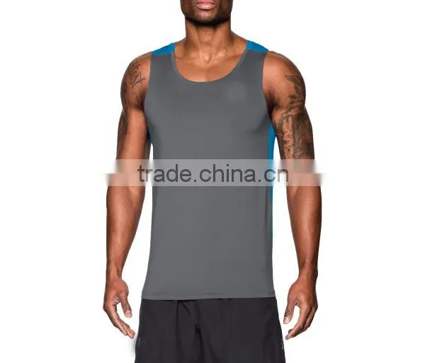 Custom Dry Fit Running Gym Compression Tank Top for Men photo-2