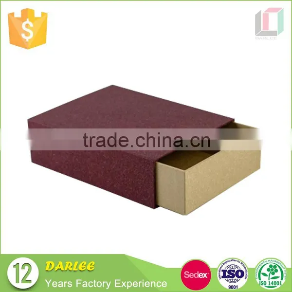 2016 Hot Sale Brown Kraft Paper Drawer Storage Gift Box photo-2