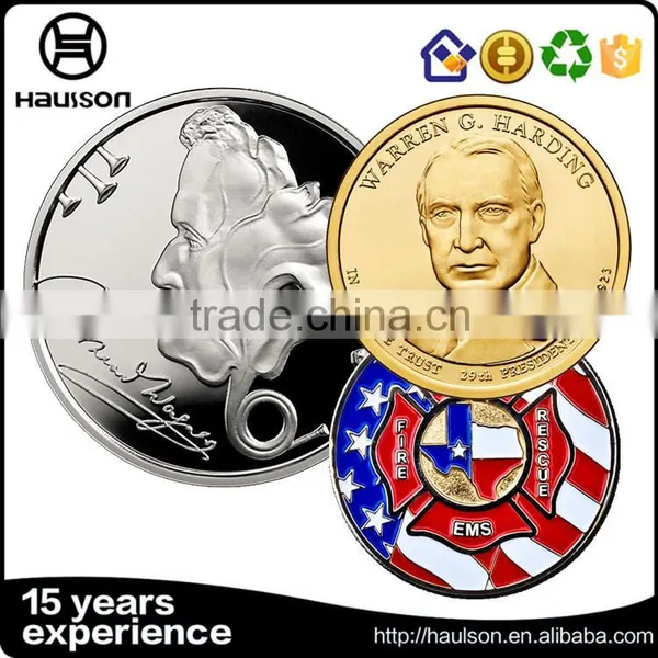 Commerative Odd Shape Brass Material Pure Silver Plating Soft Enamel Custom Souvenir Metal Embossed Challenge Coin photo-2